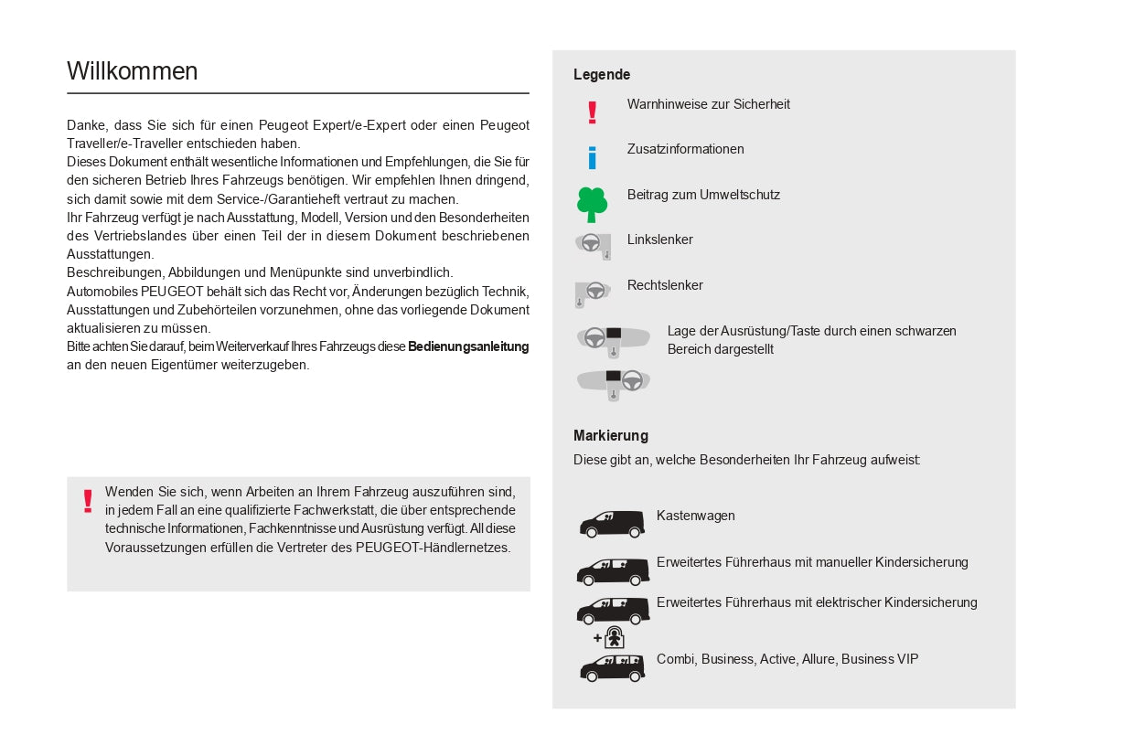 2022-2024 Peugeot Expert/e-Expert/Traveller/e-Traveller Gebruikershandleiding | Duits