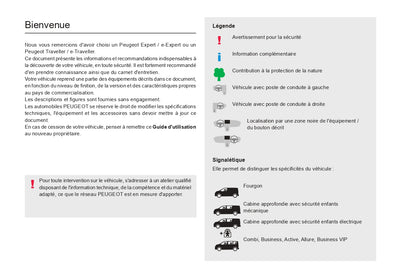 2024 Peugeot Expert/e-Expert/Traveller/e-Traveller Gebruikershandleiding | Frans