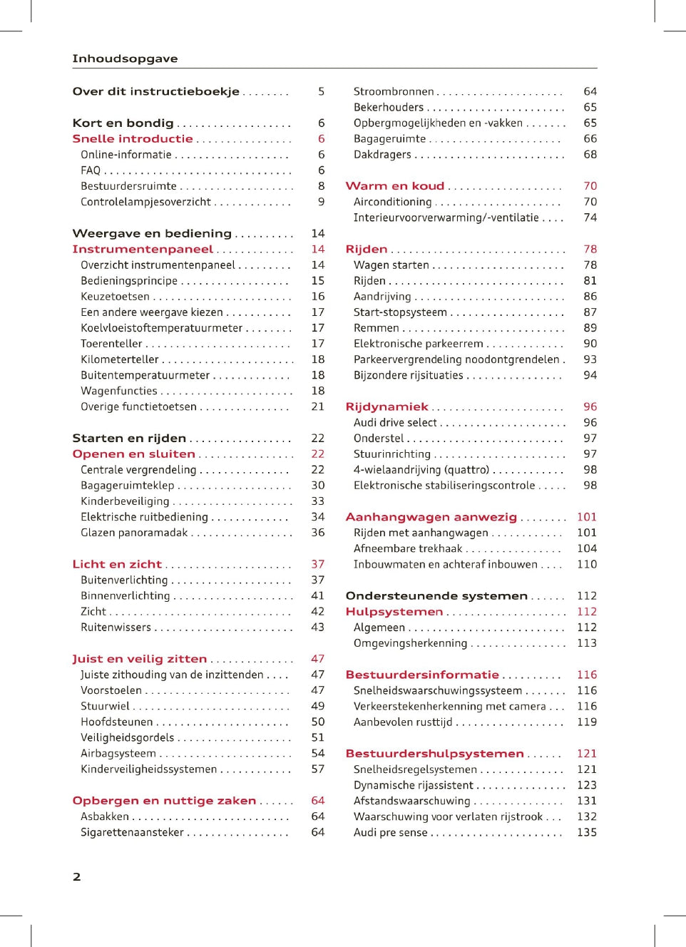 2021 Audi Q2 Owner's Manual | Dutch