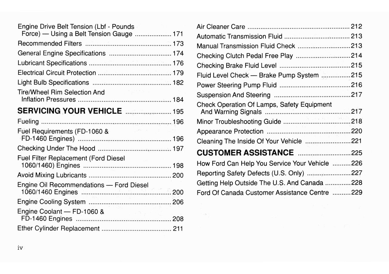 1994 Ford F Series/B Series Diesel Gebruikershandleiding | Engels