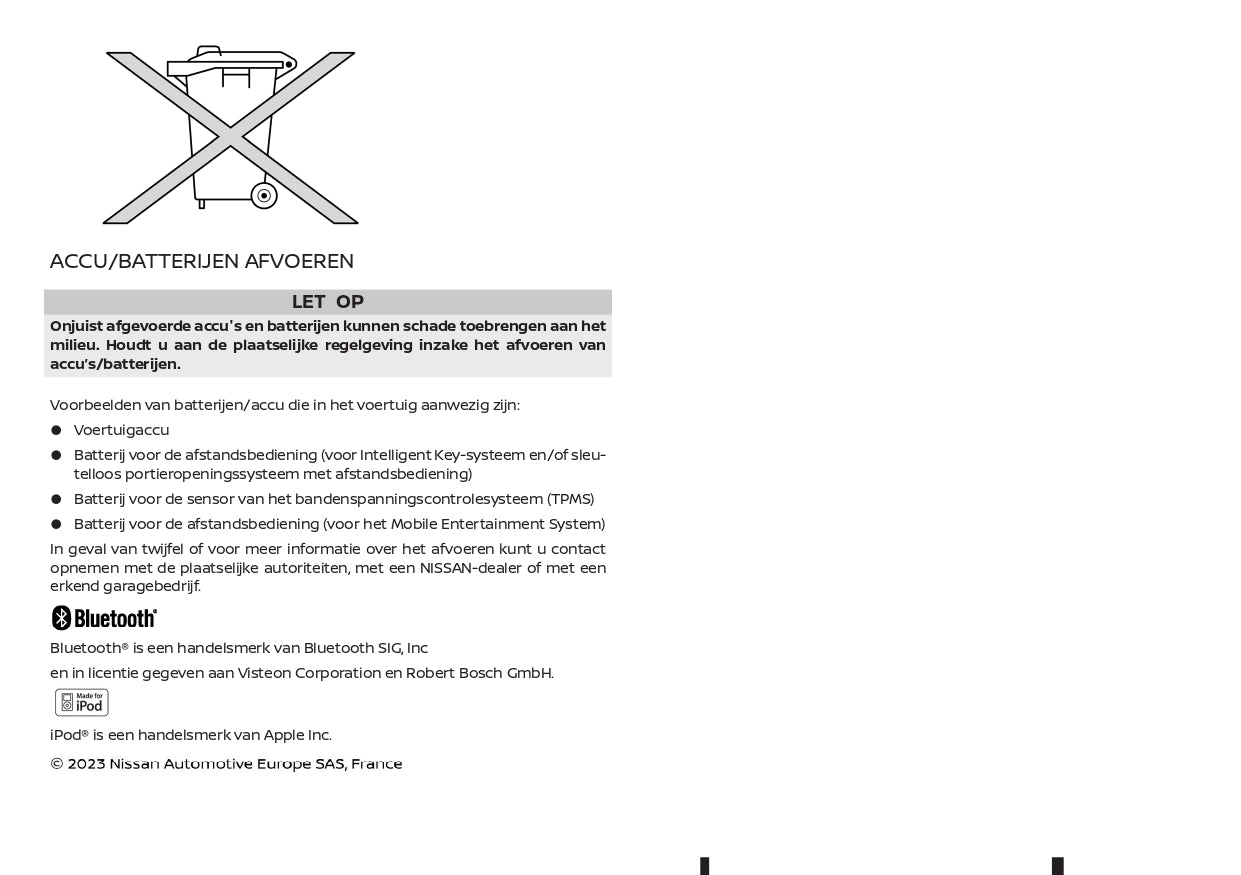 2022-2023 Nissan Qashqai e-Power Owner's Manual | Dutch