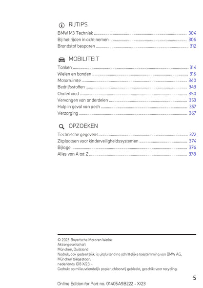 2023-2024 BMW M3 Touring Gebruikershandleiding | Nederlands