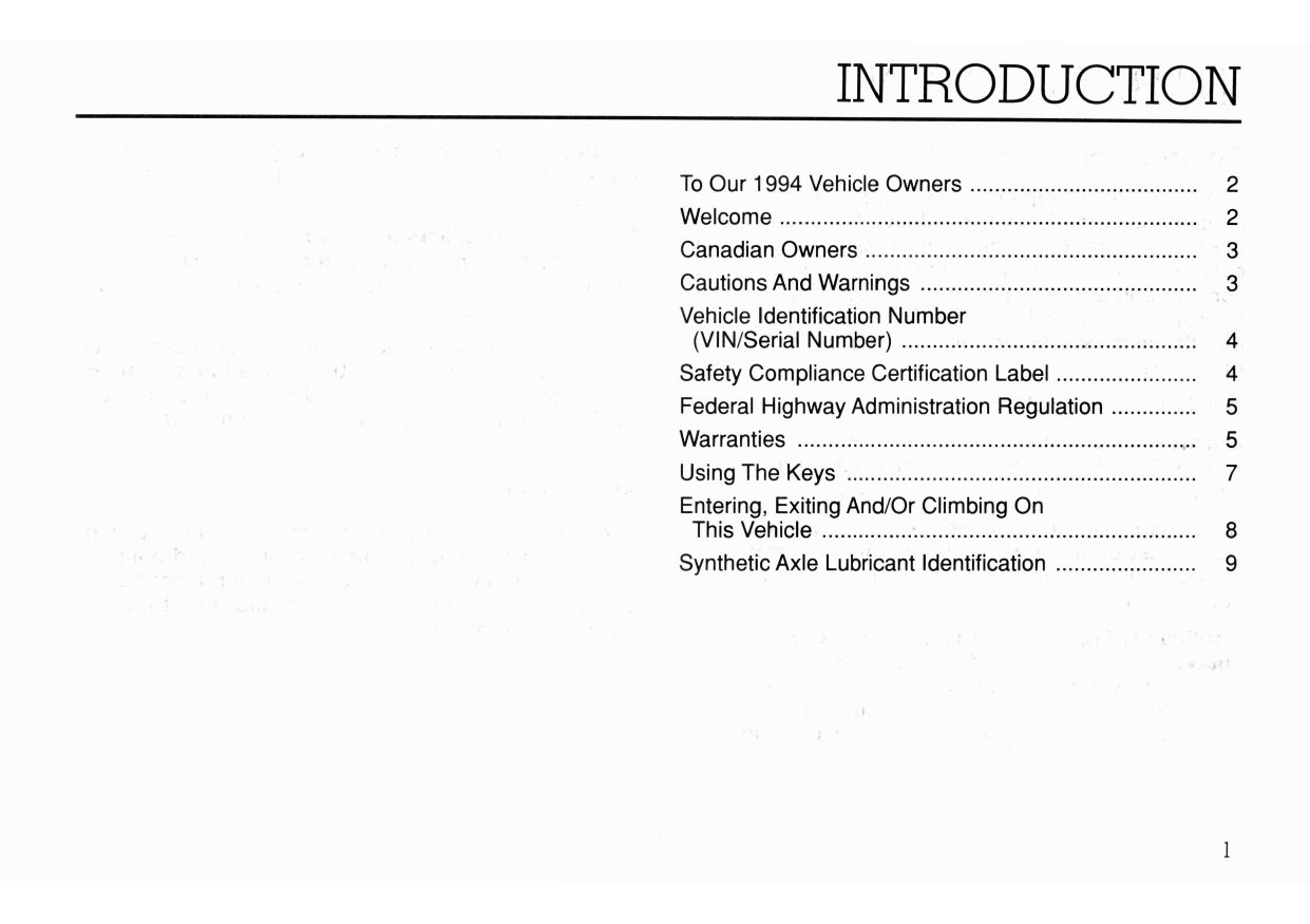 1994 Ford F Series/B Series Diesel Gebruikershandleiding | Engels