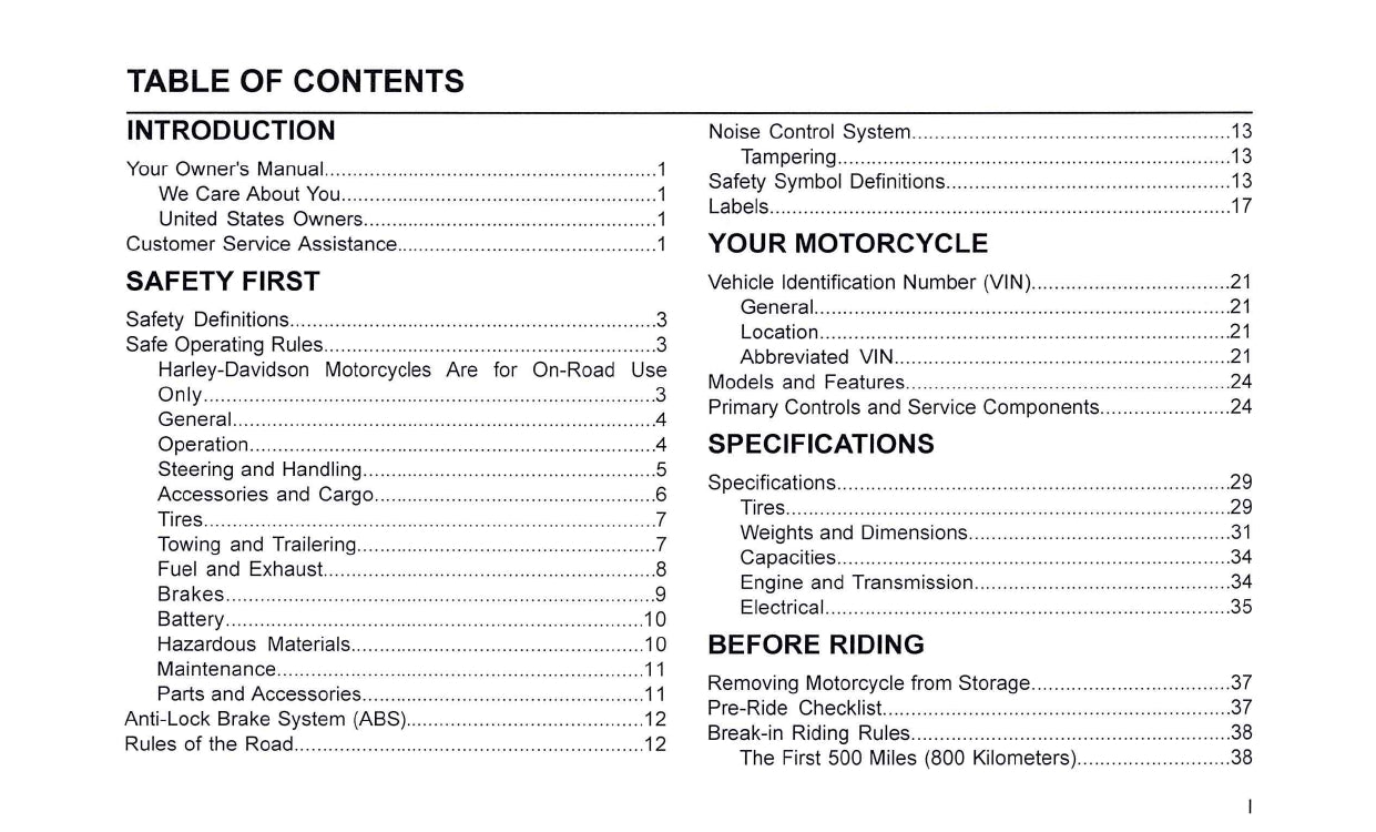 2021 Harley-Davidson Touring Bedienungsanleitung | Englisch