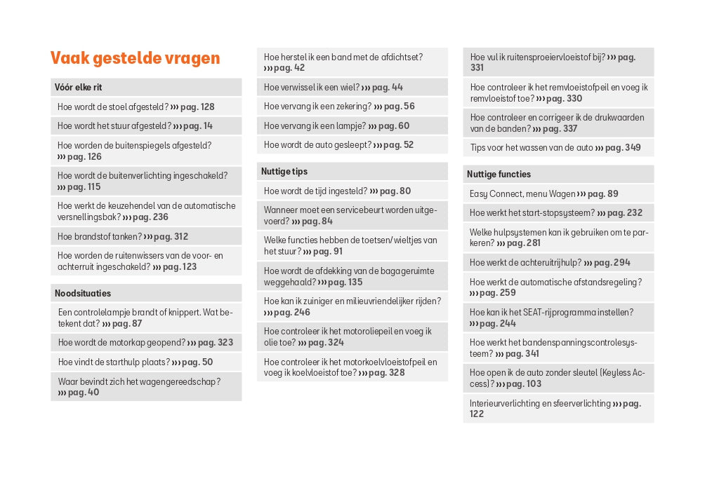 2020 Seat Arona Owner's Manual | Dutch