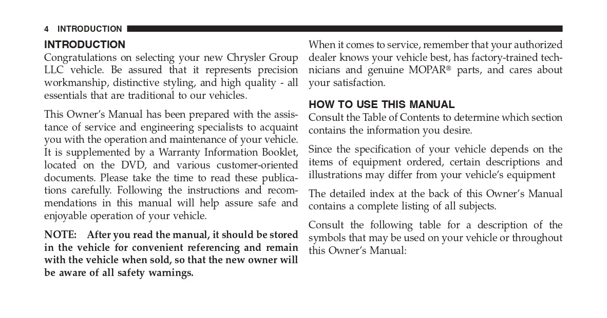 2010 Chrysler Sebring Owner's Manual | English