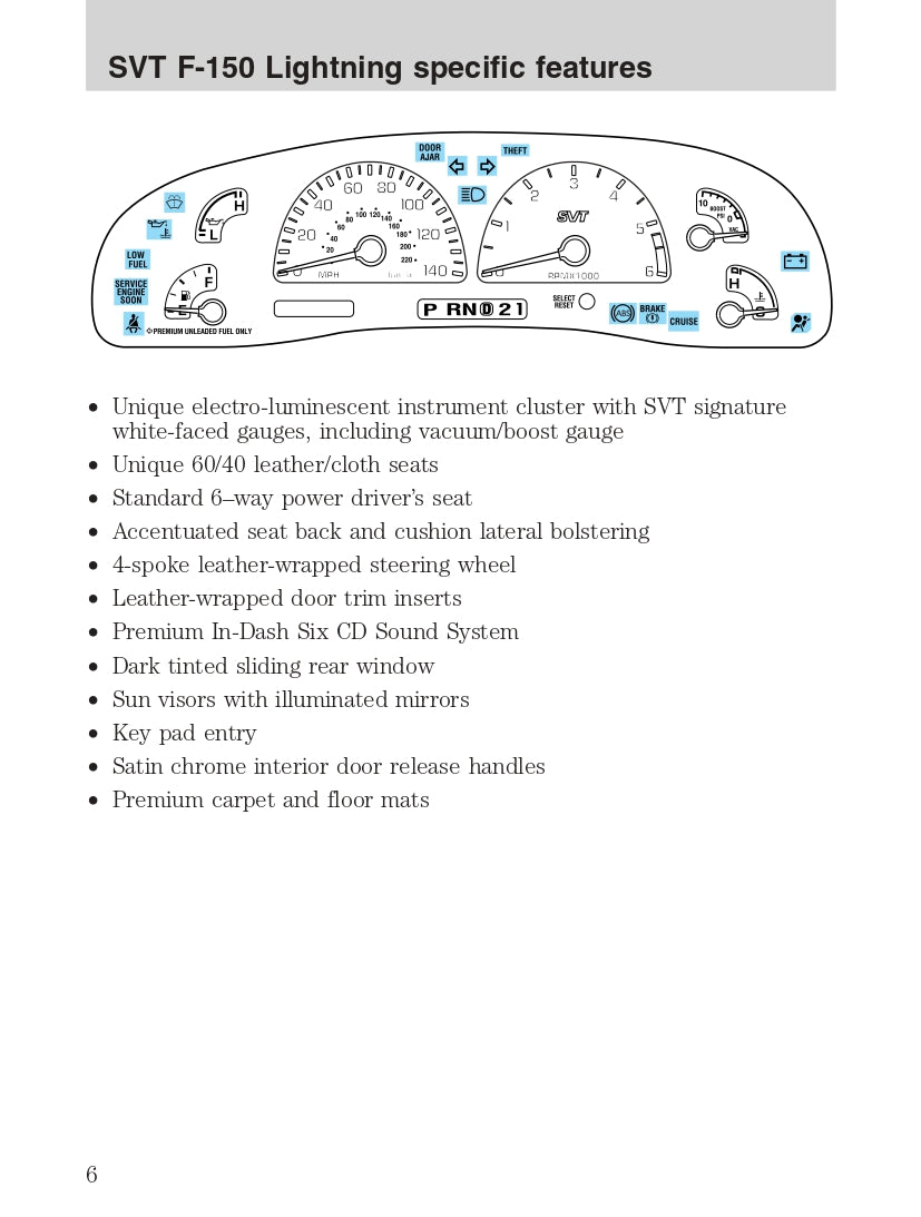 2004 Ford SVT F-150 Manuel du propriétaire Supplement | Anglais