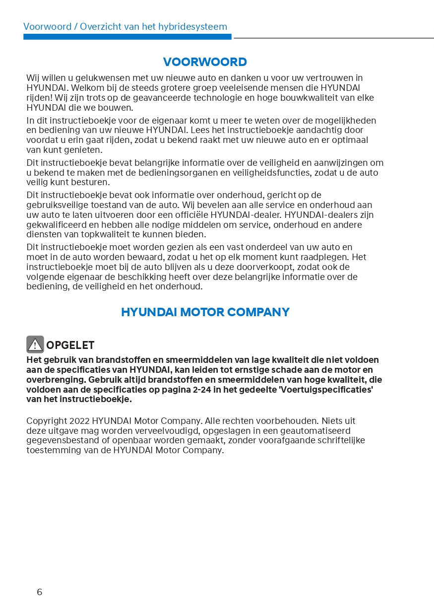 2023 Hyundai Tucson Hybrid/Plug-in Hybrid Gebruikershandleiding | Nederlands