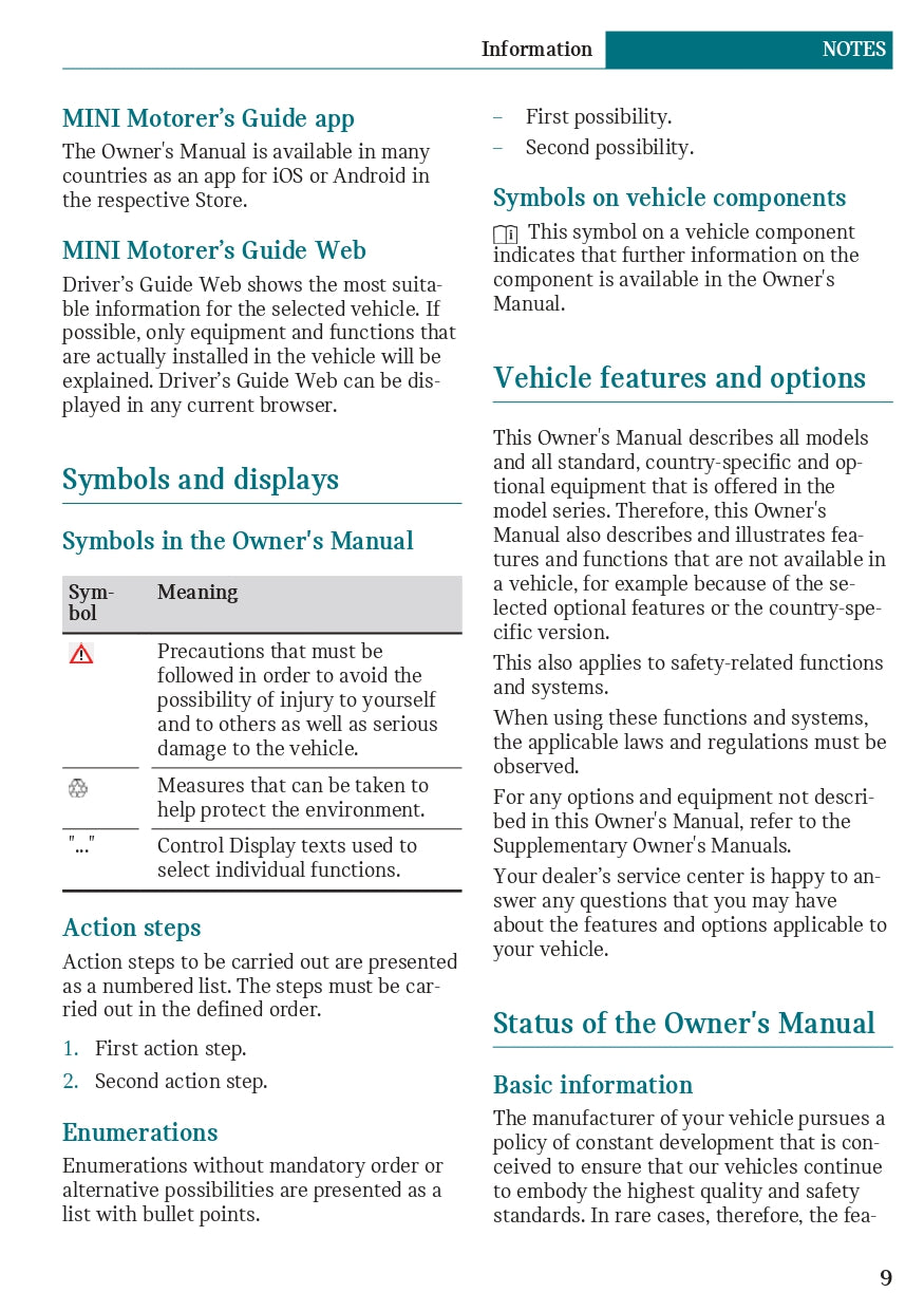 2021 Mini Hardtop 2 Door/4 Door Owner's Manual | English