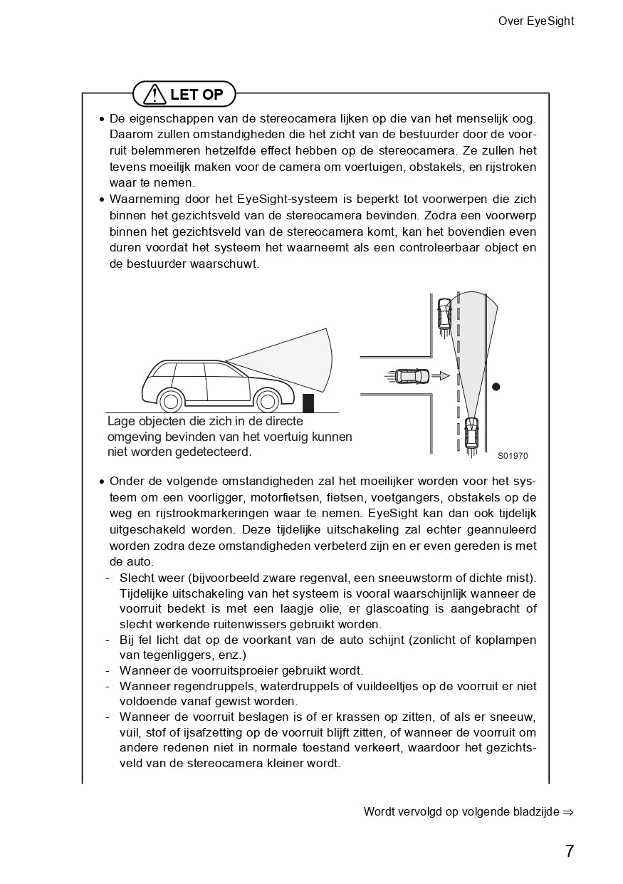 2019 Subaru Outback/Legacy Eyesight Manual | Dutch