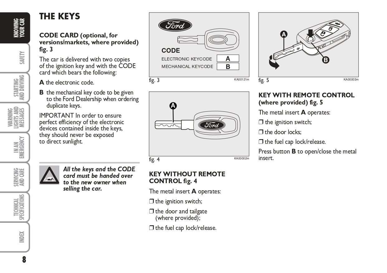 2014-2016 Ford Ka Owner's Manual | English