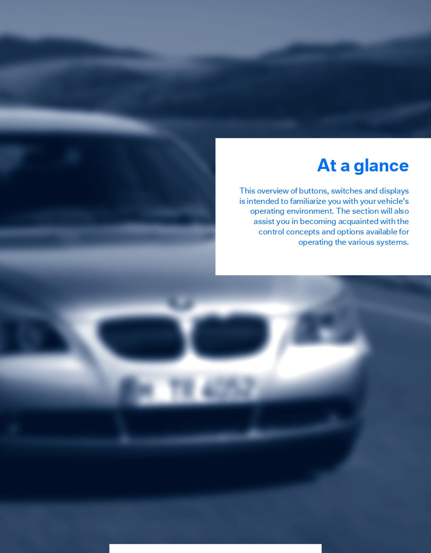 2006 BMW 5 Series Owner's Manual | English