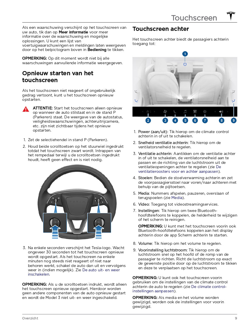 2024 Tesla Model 3 Bedienungsanleitung | Niederländisch