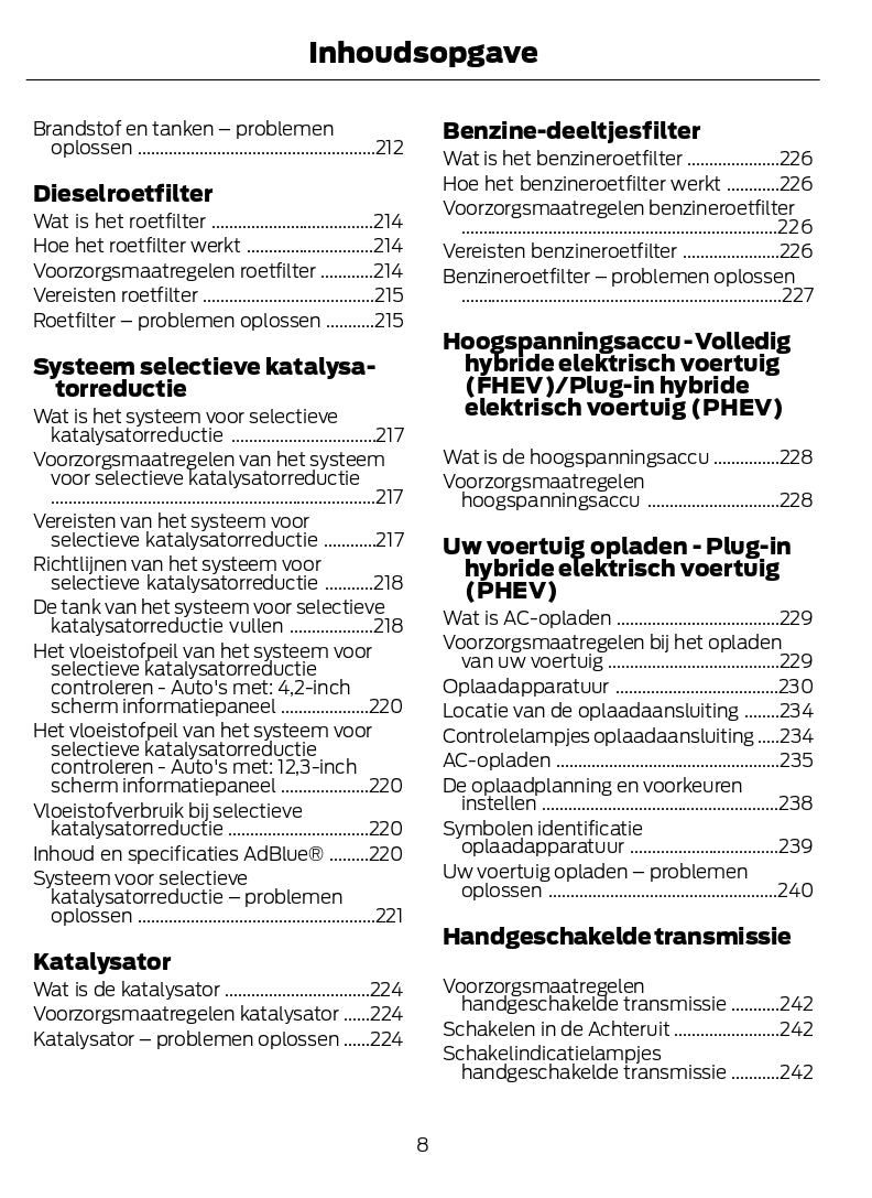 2022-2023 Ford Kuga Gebruikershandleiding | Nederlands