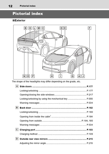 2023-2024 Toyota Prius Gebruikershandleiding | Engels