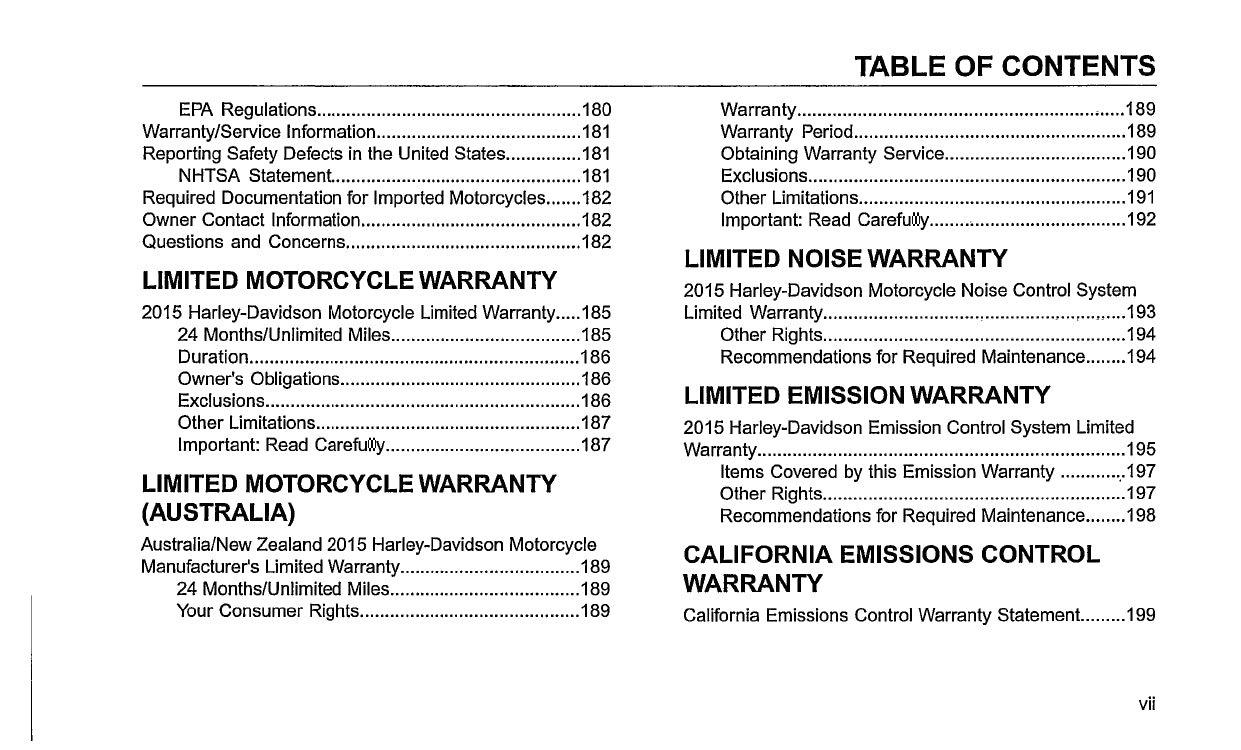 2015 Harley-Davidson Dyna Owner's Manual | English