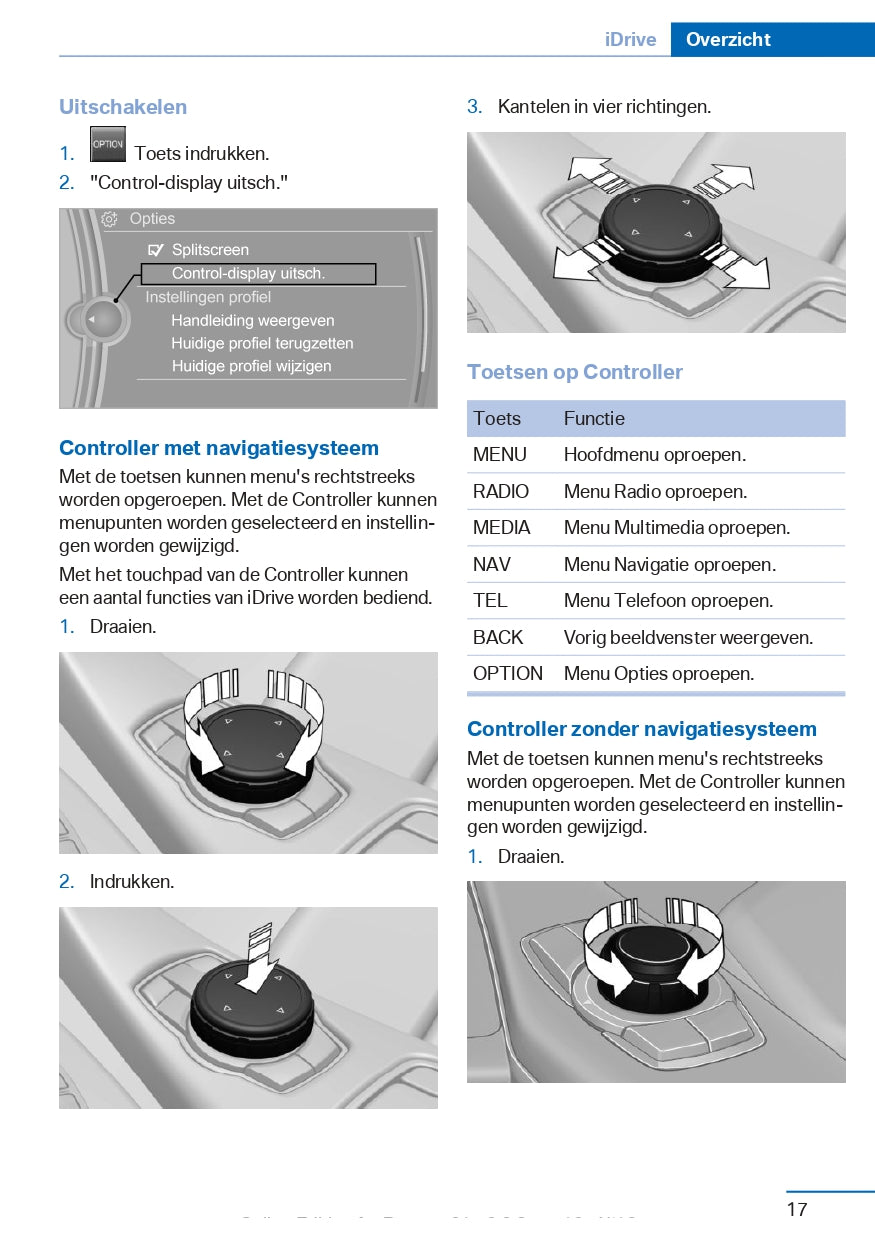 2016-2017 BMW 2 Series Gran Tourer Owner's Manual | Dutch