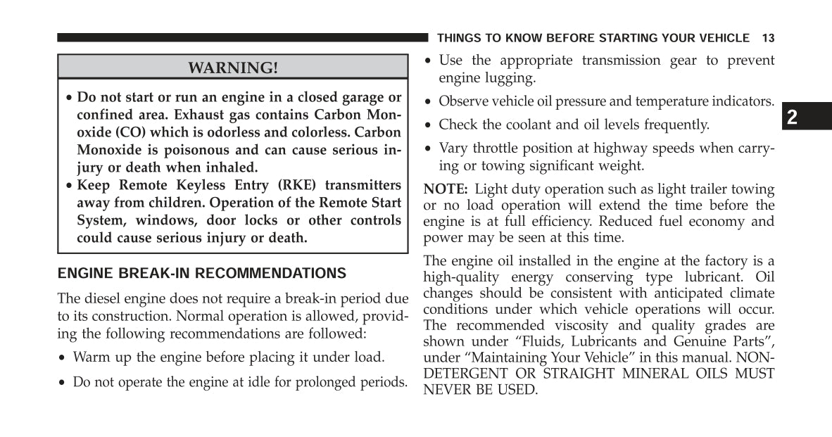2014 Dodge Ram Truck Diesel Supplement Gebruikershandleiding | Engels