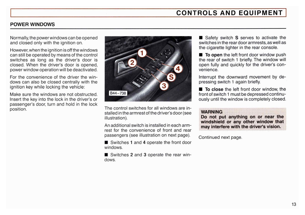 1990 Audi Quattro V8 Owner's Manual | English