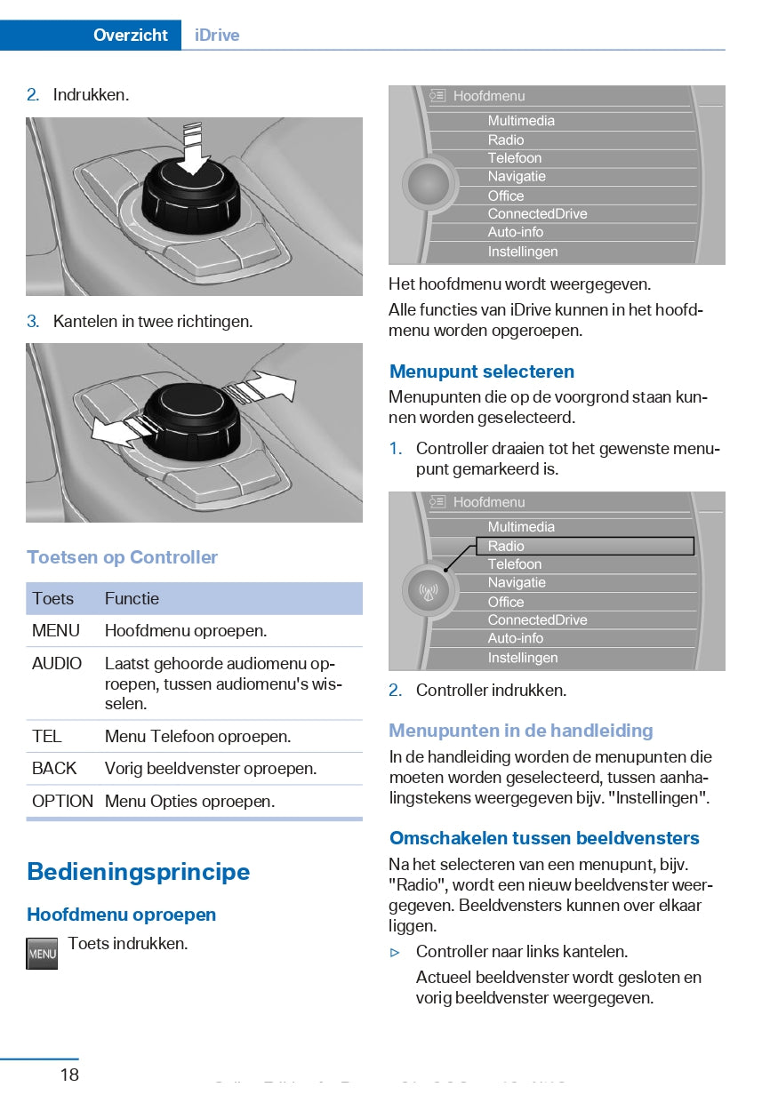 2016-2017 BMW 2 Series Gran Tourer Owner's Manual | Dutch