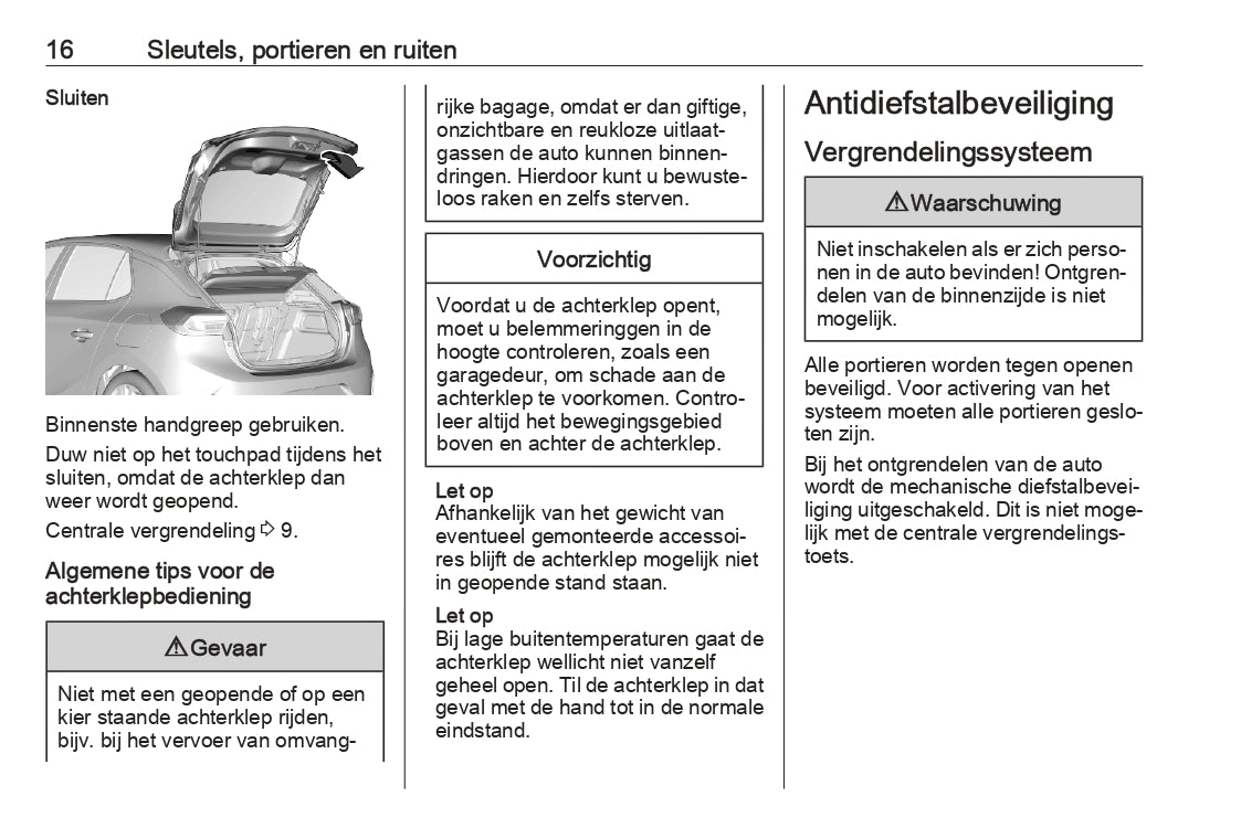 2023-2024 Opel Corsa/Corsa-e Gebruikershandleiding | Nederlands