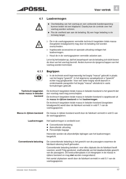 2019-2021 Pössl 2WIN Plus Owner's Manual | Dutch