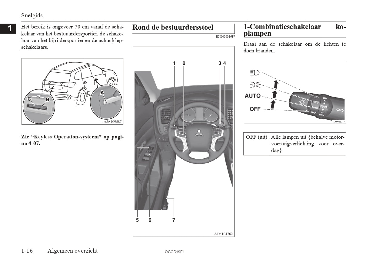 2018 Mitsubishi Outlander PHEV Owner's Manual | Dutch