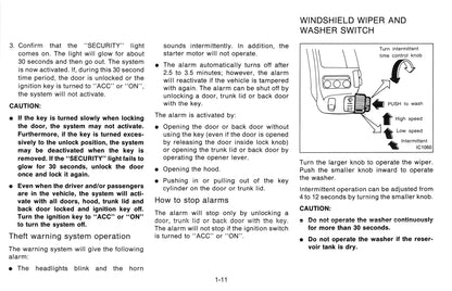 1995 Nissan 300ZX Owner's Manual | English