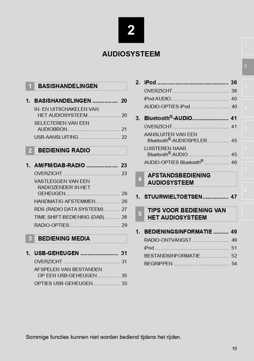 2018-2019 Toyota Yaris Infotainment Manual | Dutch