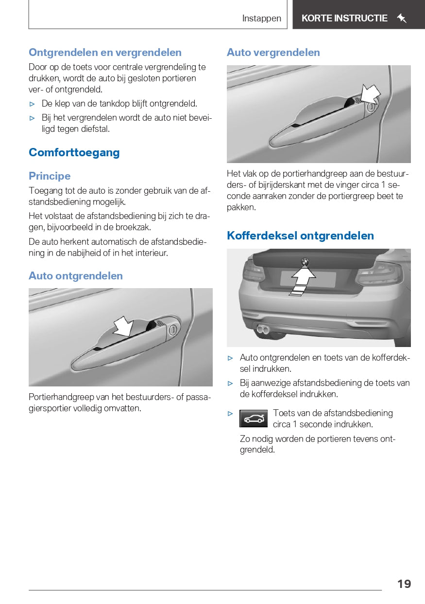 2019 BMW 2 Series Convertible Gebruikershandleiding | Nederlands