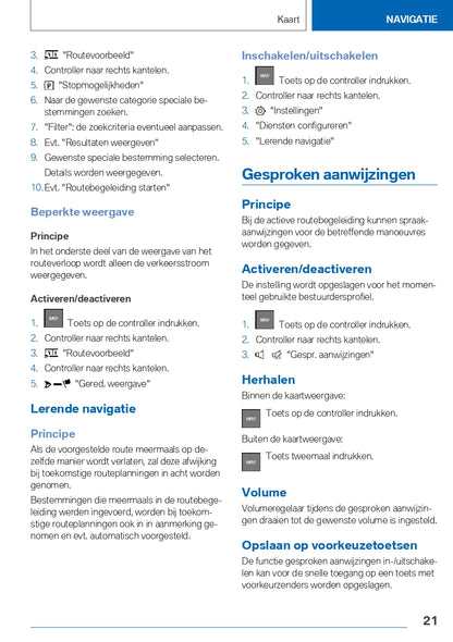 2021-2023 BMW iX3 Infotainment Manual | Dutch
