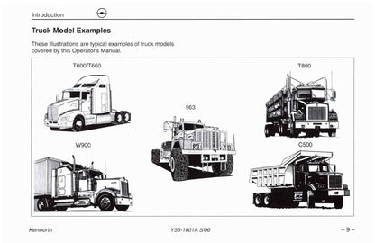 2004-2010 Kenworth W900/T600/T660/T800/C500 Gebruikershandleiding | Engels