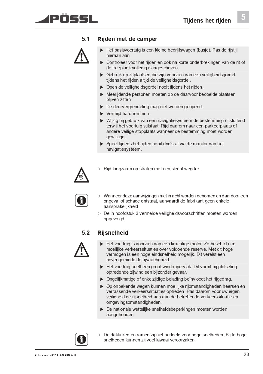 2019-2021 Pössl 2WIN Plus Owner's Manual | Dutch