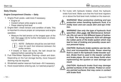 2005 Kenworth T300 Owner's Manual | English