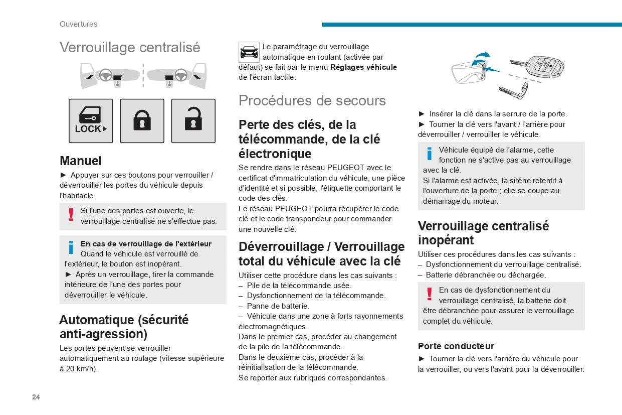 2022-2024 Peugeot Landtrek Gebruikershandleiding | Frans