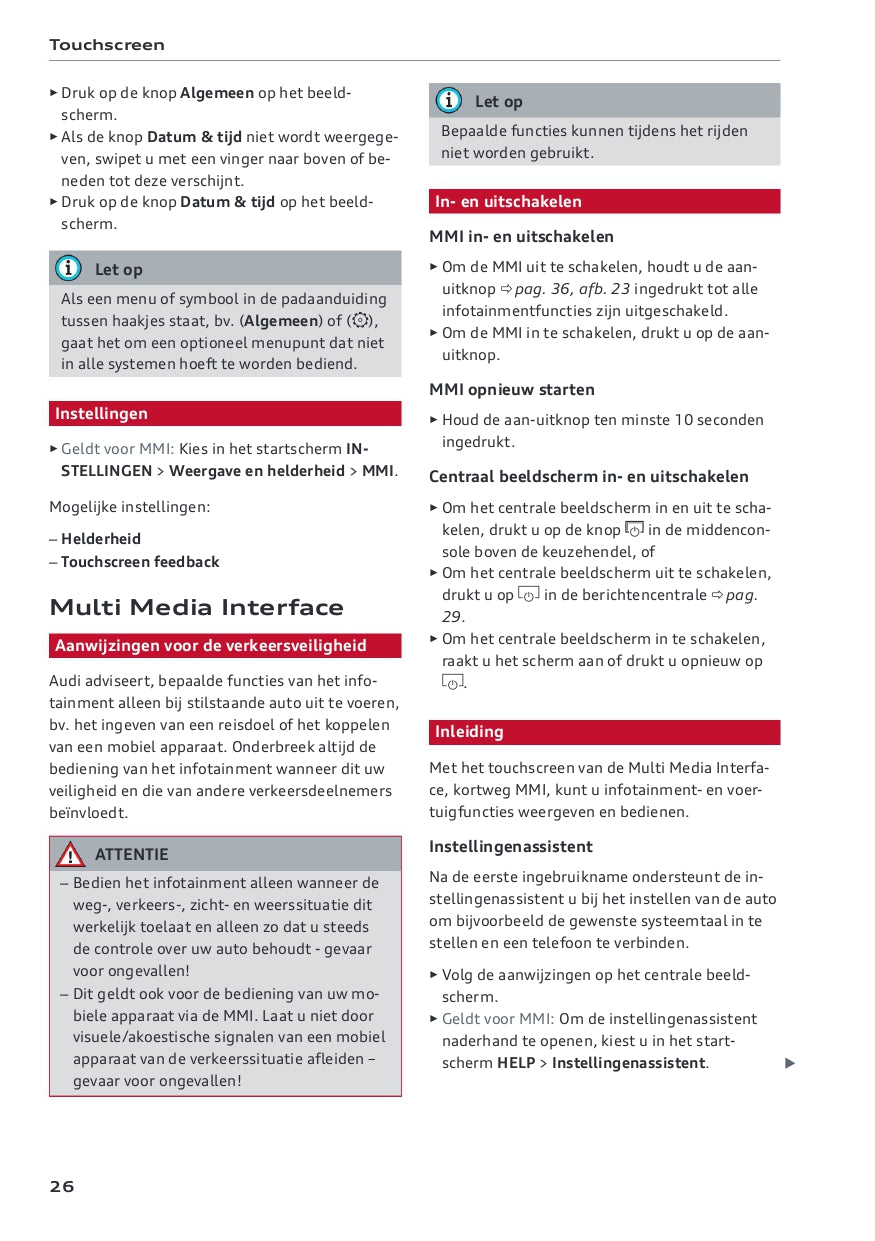 2022-2023 Audi A5 Owner's Manual | Dutch