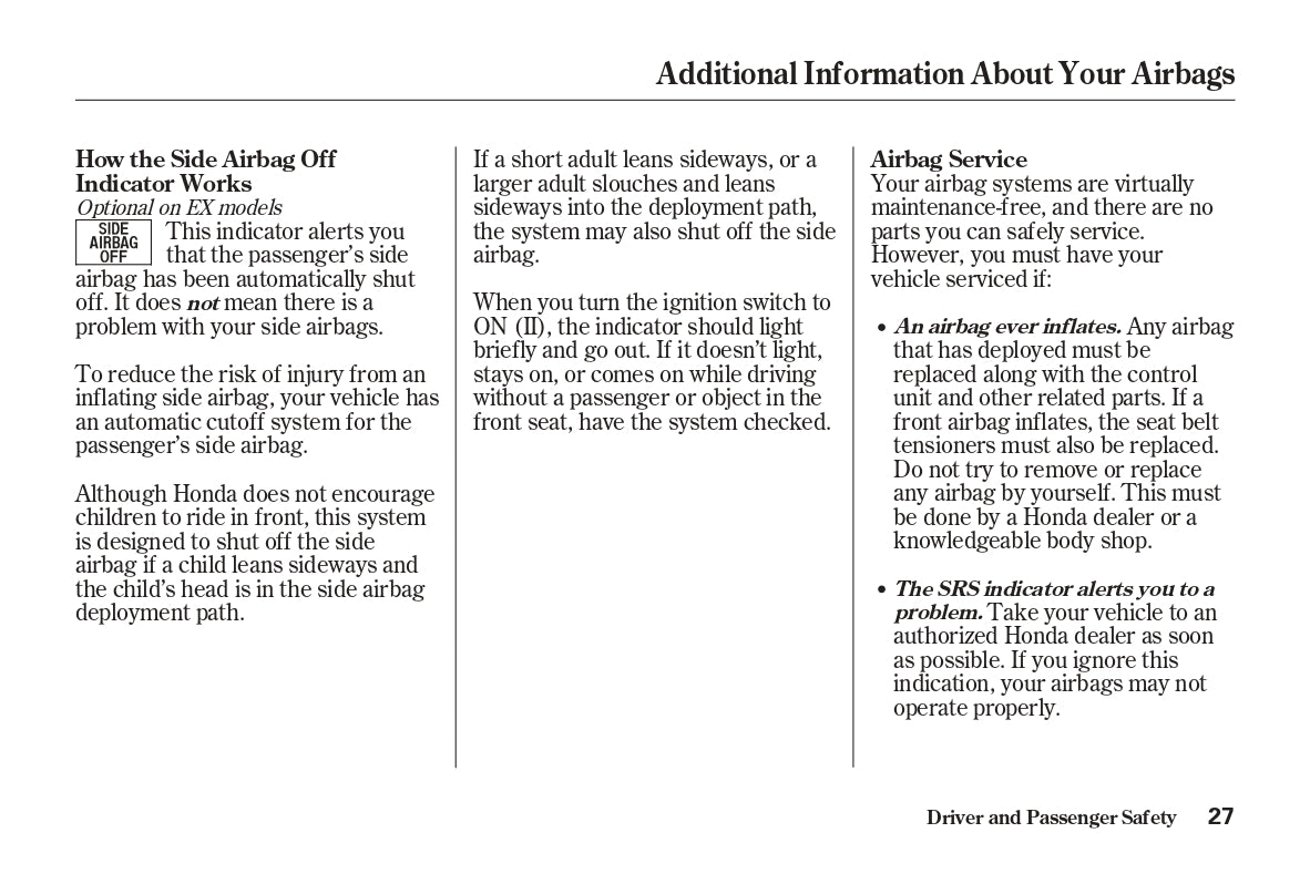 2004 Honda Element Owner's Manual | English