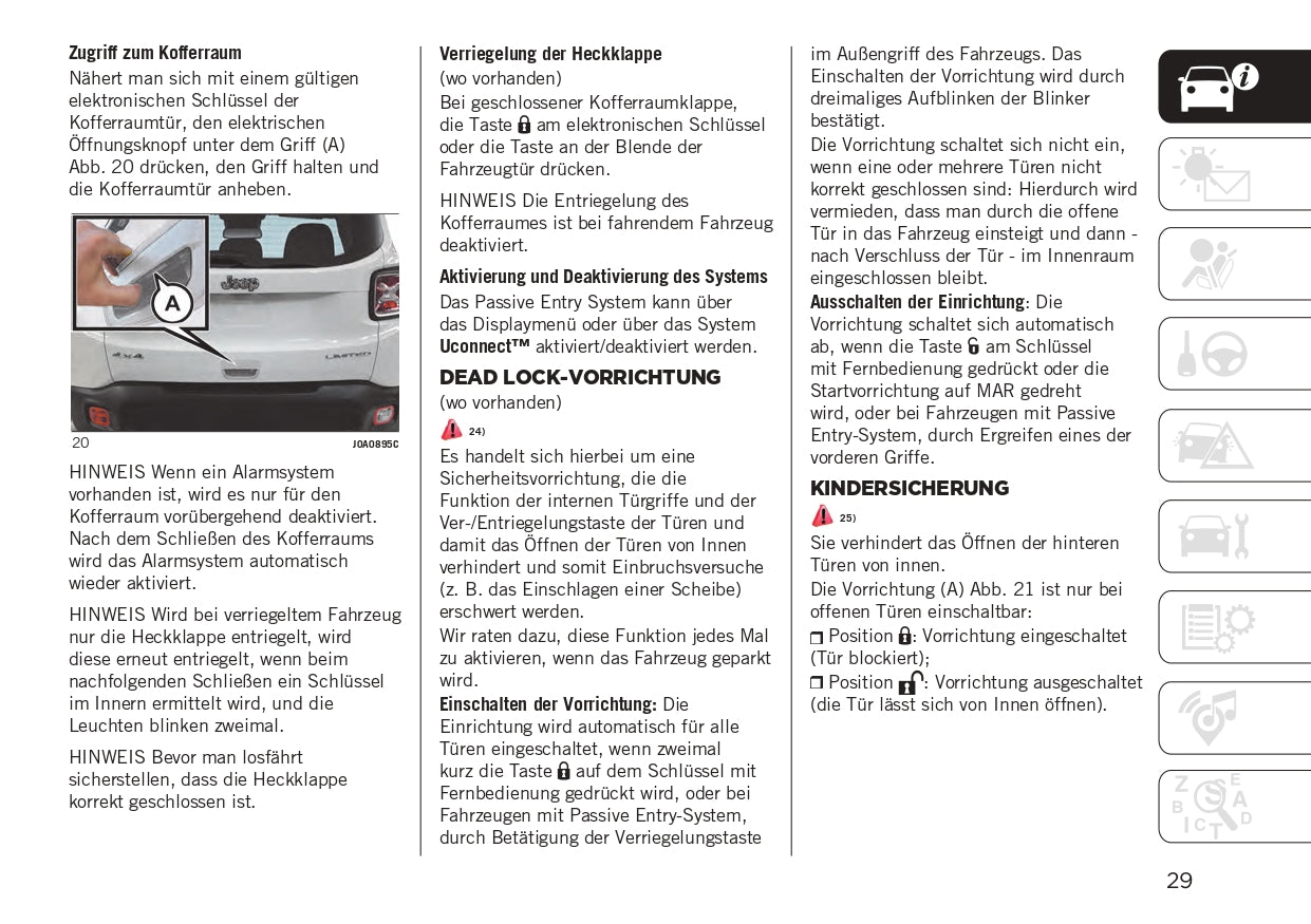 2023 Jeep Renegade Owner's Manual | German