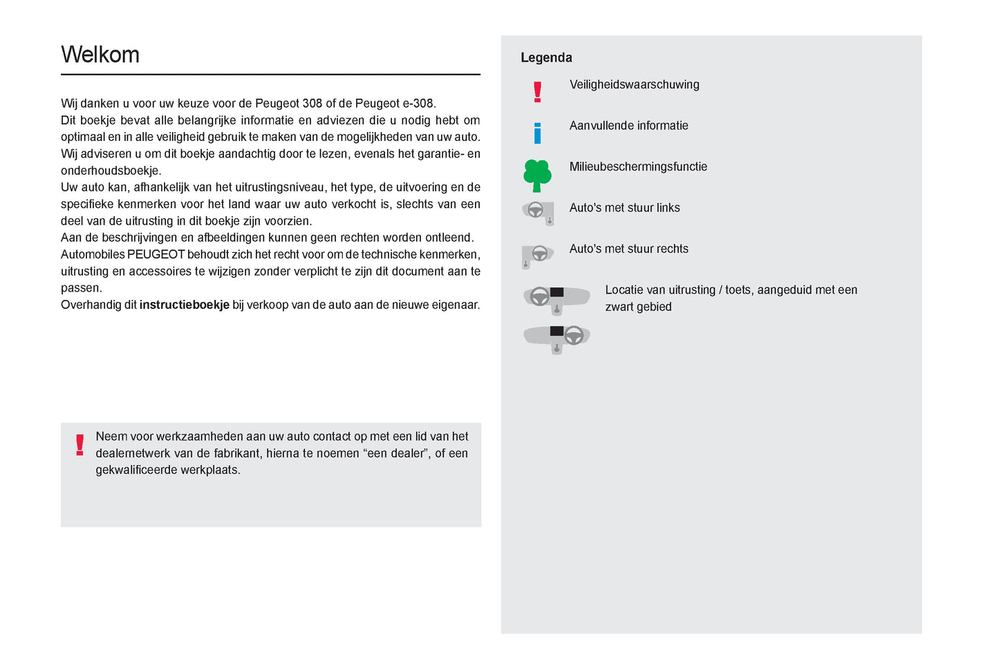 2023-2024 Peugeot 308 Manuel du propriétaire | Néerlandais