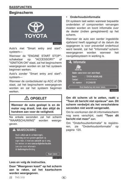Toyota TNS 510 Handleiding