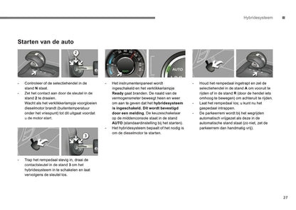 2013-2015 Peugeot 3008 HYbrid4 Owner's Manual | Dutch