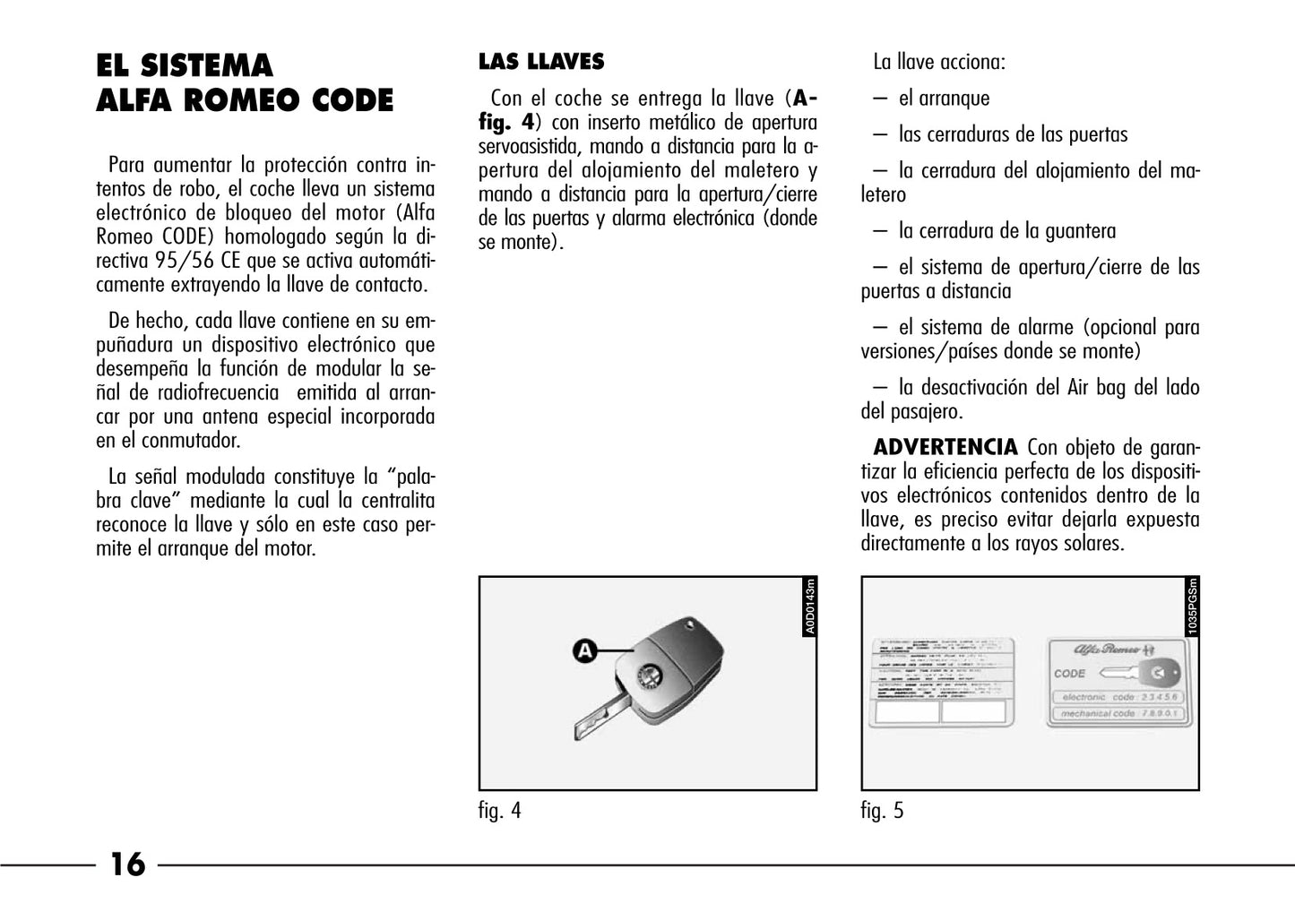 2003-2008 Alfa Romeo 166 Gebruikershandleiding | Spaans