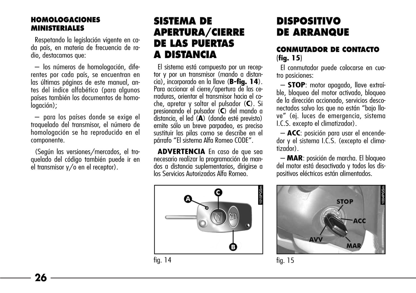 2003-2008 Alfa Romeo 166 Owner's Manual | Spanish