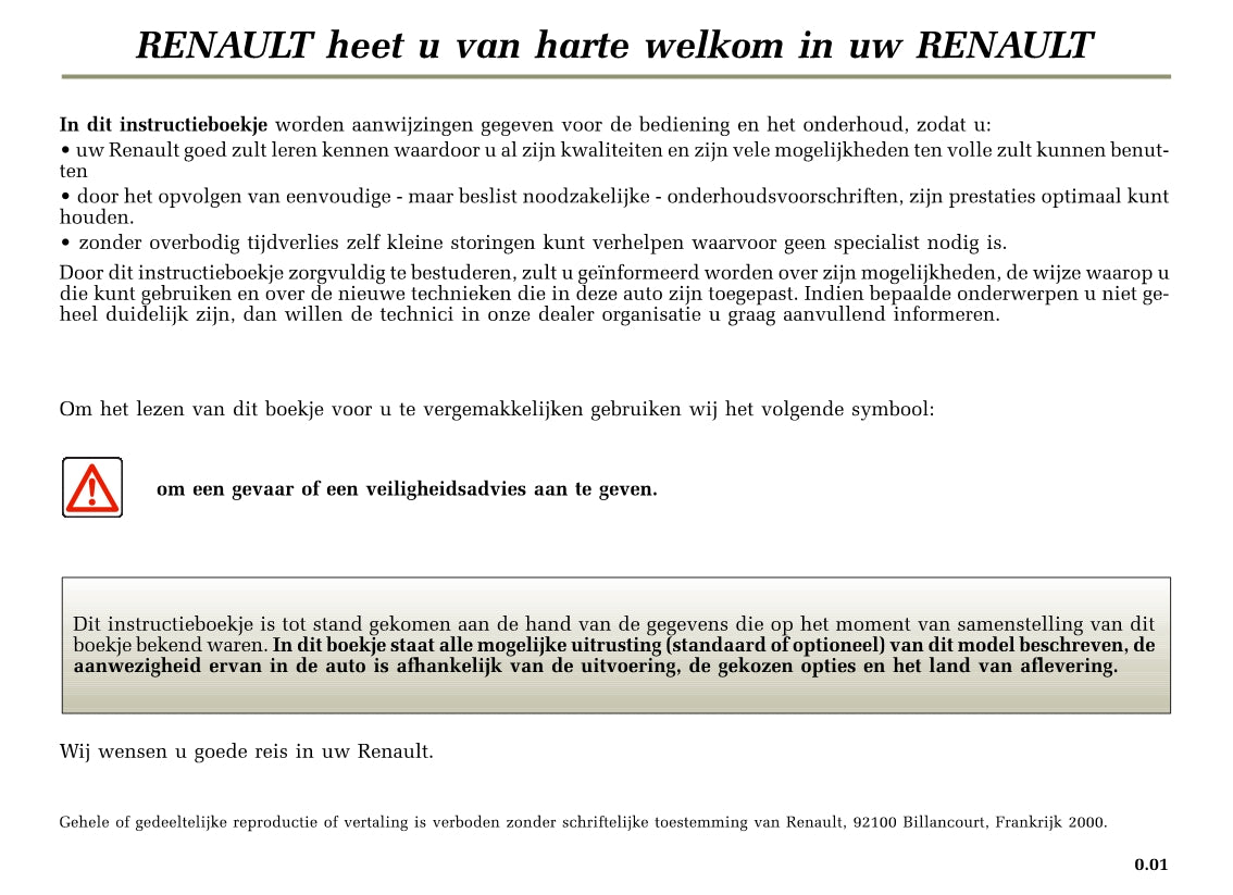 1999-2003 Renault Scenic Gebruikershandleiding | Nederlands