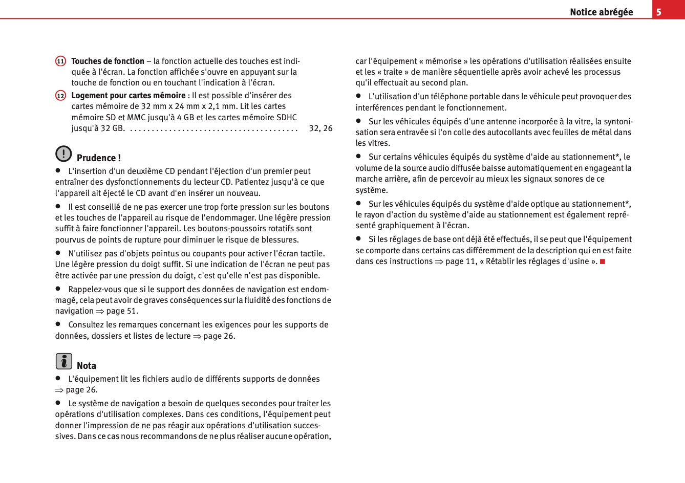 Seat Media System 2.0 Guide d’instructions