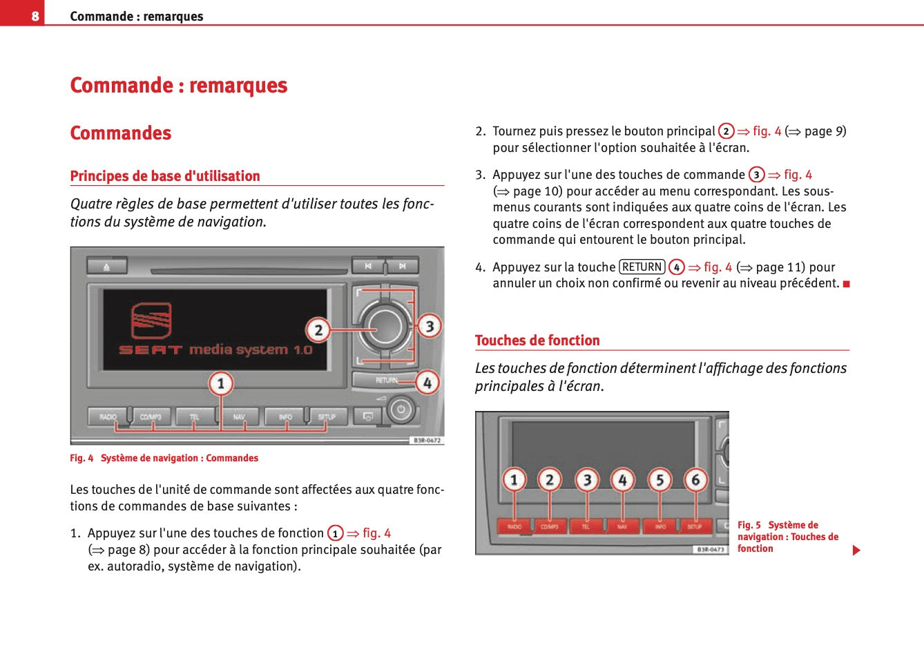 Seat Media System 1.0 Guide d'instructions