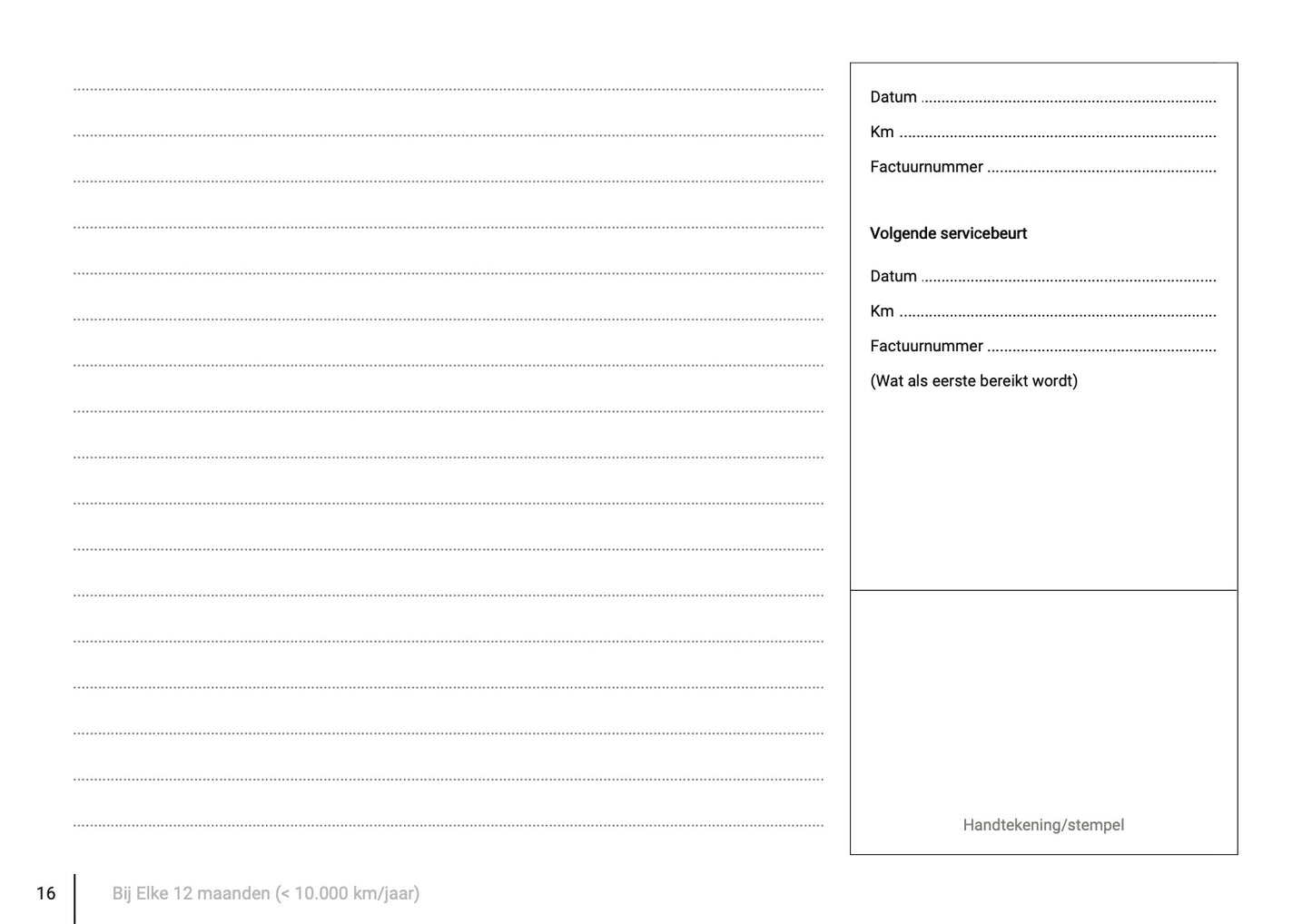 Onderhoudsboekje voor Volvo S80 2007 - 2016