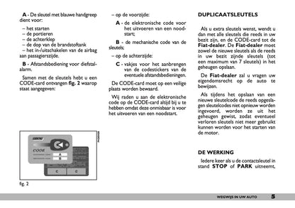 2001-2004 Fiat Seicento Gebruikershandleiding | Nederlands