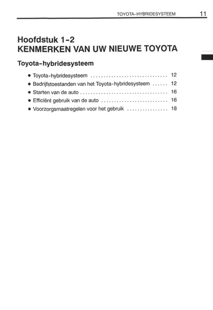 1997-2004 Toyota Prius Gebruikershandleiding | Nederlands