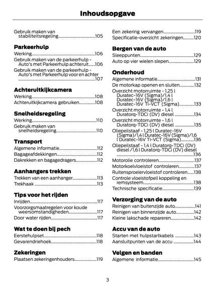 2011-2012 Ford Fiesta Owner's Manual | Dutch